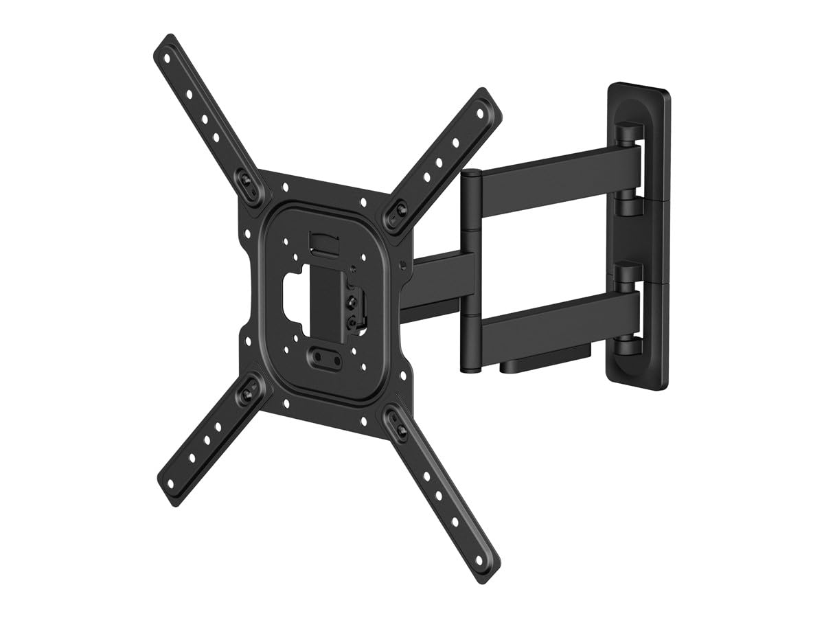 Monoprice Full Motion Single-Stud TV Wall Mount Bracket For 23" To 60" TVs up to 77lbs, Max VESA 400x400, Works with Concrete, Brick, and Wooden Studs