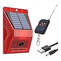 Solar-Powered Outdoor Motion Sensor Alarm with IR Remote Control