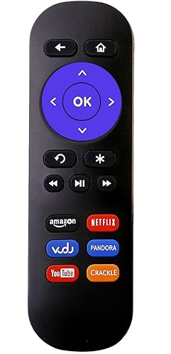 Replacement Remote Control for Roku Box Model: Roku 1, Roku 2(HD, XD, XS), Roku 3, Roku LT, HD, XD, XDS, Roku N1, Roku Express, Roku Express+