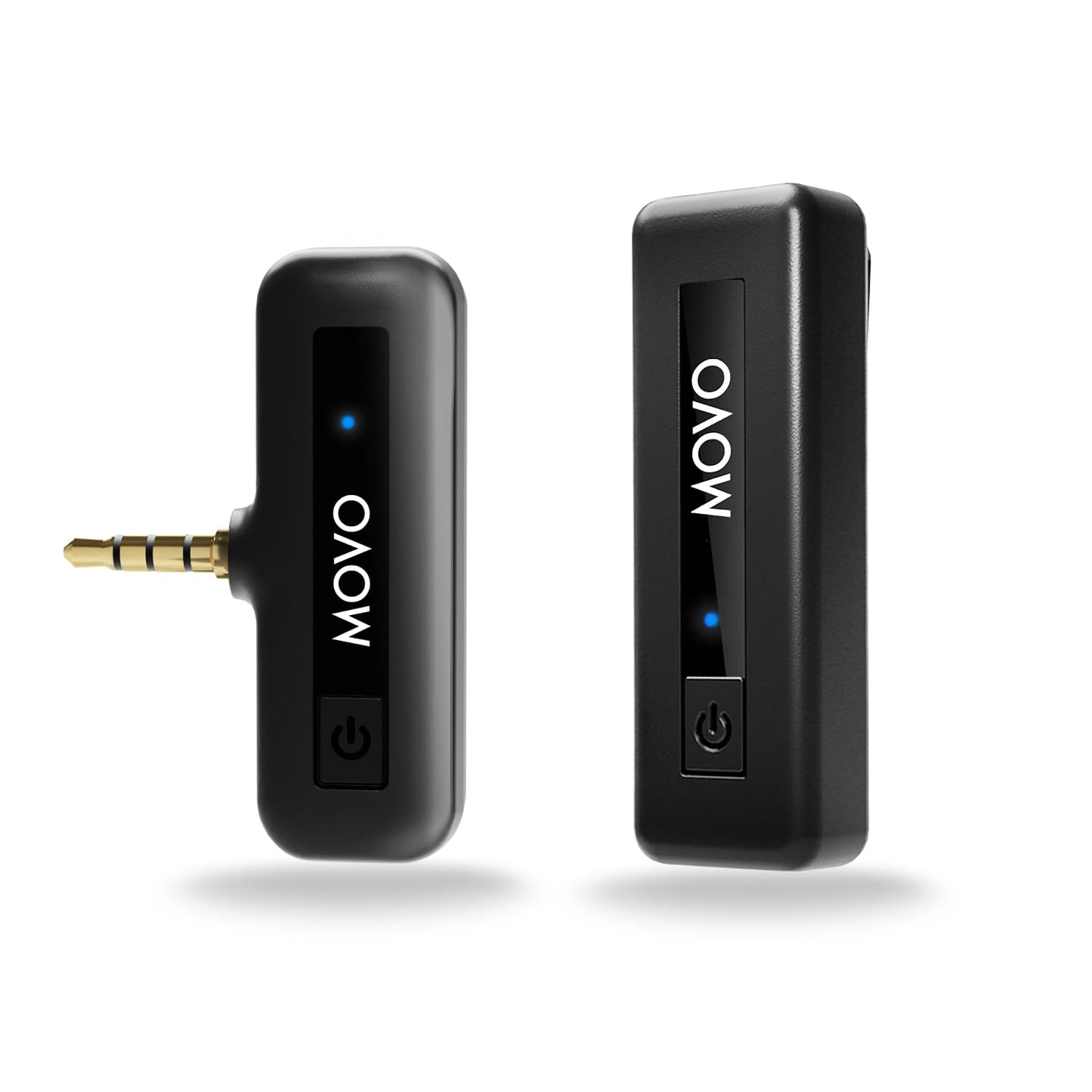 Movo Wireless Mini Camera Microphone for Video Recording- 2.4Ghz Wireless Transmitter with Clip on Lavalier Microphone for DSLR, Mirrorless Camera