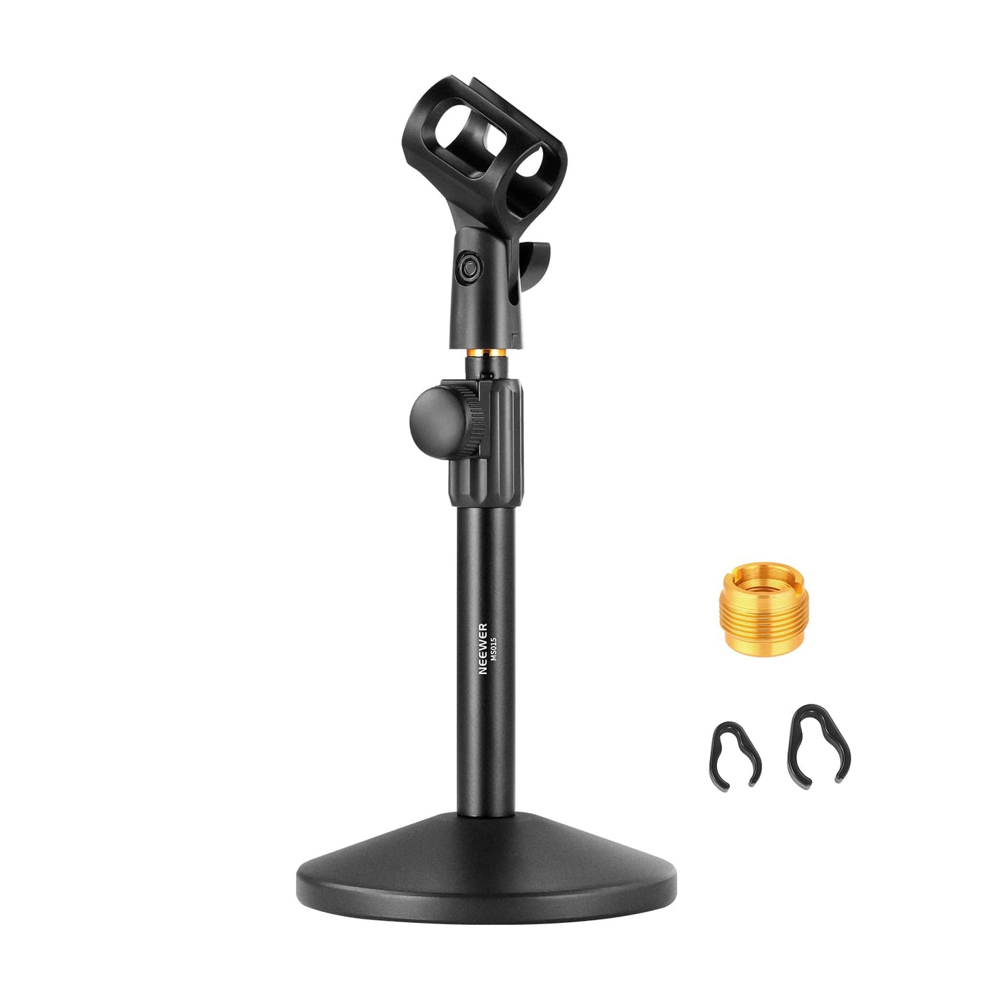 NEEWER Desk Microphone Stand, Adjustable Table Top Mic Holder Mount with Clip and 3/8" to 5/8" Adapter Compatible with Blue Yeti Snowball HyperX