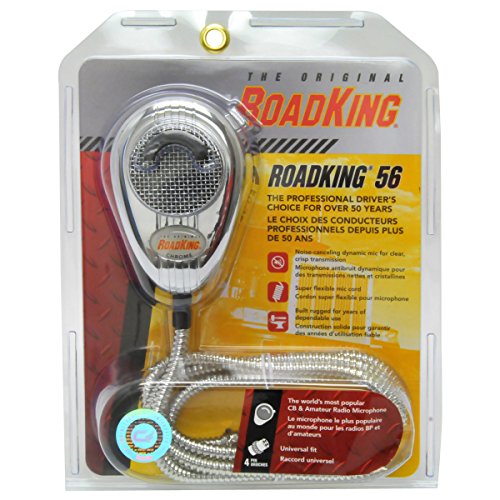 Road King RK56CHSS Chrome Noise Canceling CB Microphone with Chrome Flex Cord