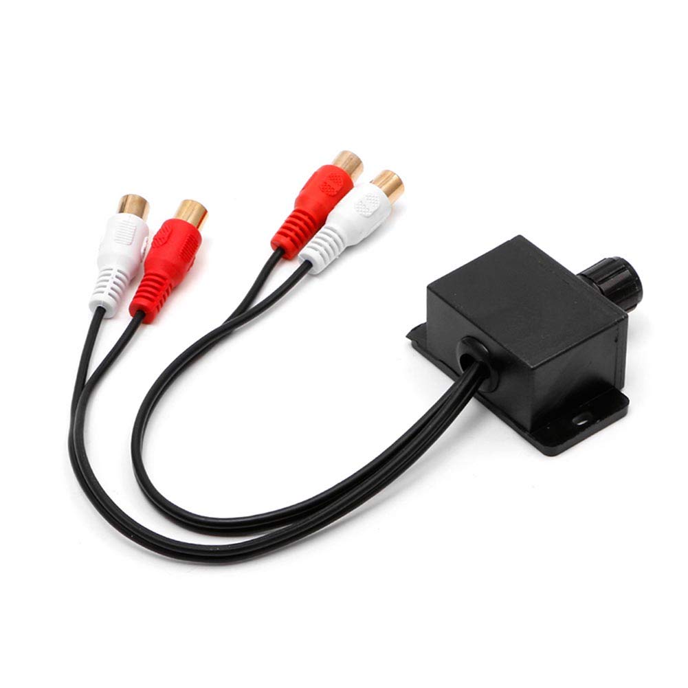 GEZICHTA Universal Car Audio Amplifier with Volume & Sub Volume Control, Bass Gain Level Knob & Cable