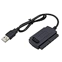 JINHEZO USB 2.0 to SATA + IDE (2.5 / 3.5 / 5.25") Cable Adapter,Black