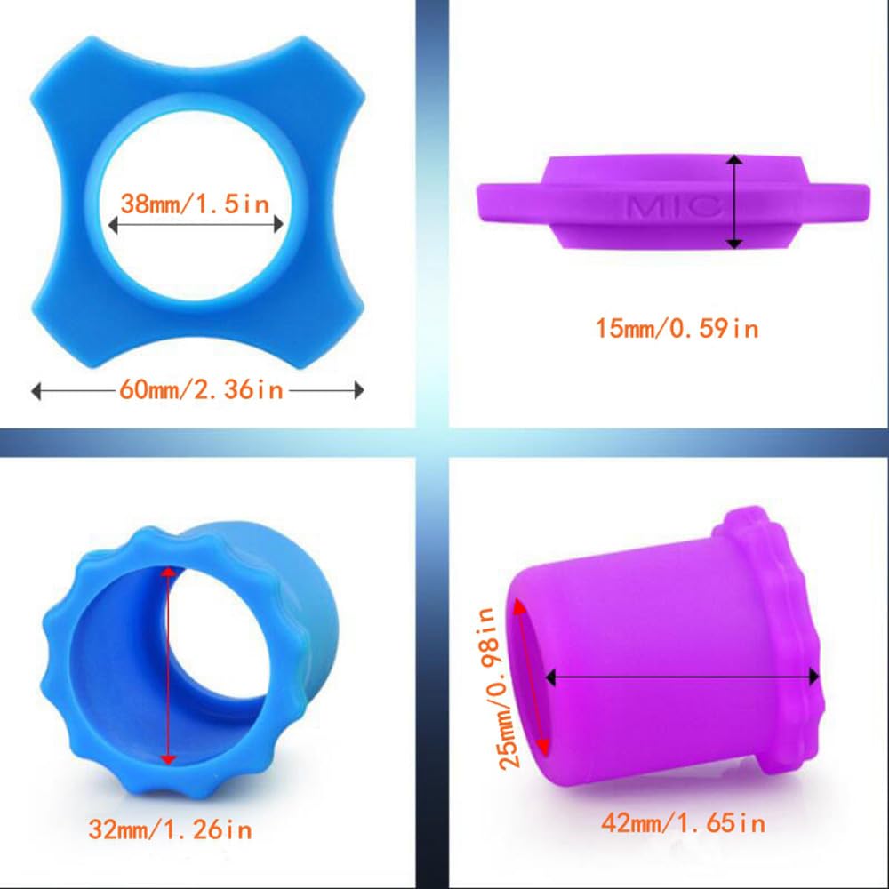 KROYWACHS Microphone Soft Silicone Skidproof Case 6 sets Wired/Wireless Mic Anti-Slip Base Non-Skid Ring KTV Replacement Drop Resistance Circle for
