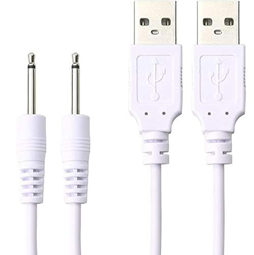 Accessonico DC Charger USB Charging Cable Cord Replacement for Lovense Bullet 2.5 mm (2 Pack)