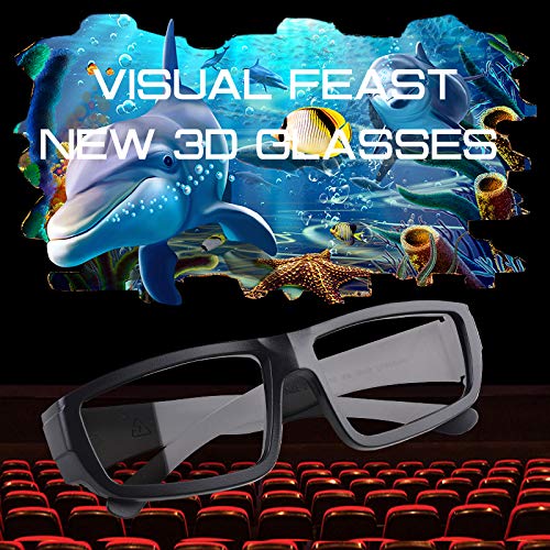 GELETE 3D Movie Glasses Passive Unisex Adult Passive Three-D Glasses Polarized Cinema Glasses (12 Pack)