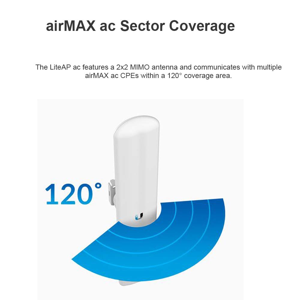 LiteAP AC LAP-120-US 2x2 MIMO Airmax ac Sector Access Point - Formerly LBE-5AC-16-120 -