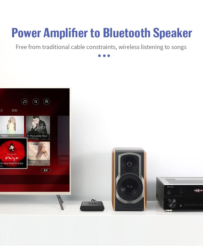 Bluetooth Audio Receiver Adapter V5.4 Bluetooth Adapter for Audio,Supports USB Flash Disk, for Smartphone Tablet Car Speaker Wireless Headset etc