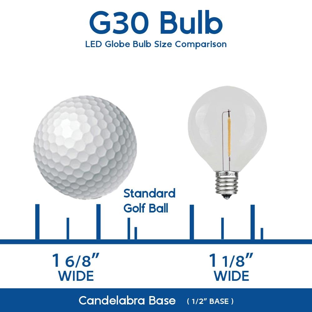 Novelty Lights G30 Globe Replacement Bulbs, Orange, 5 Watt, 25 Pack