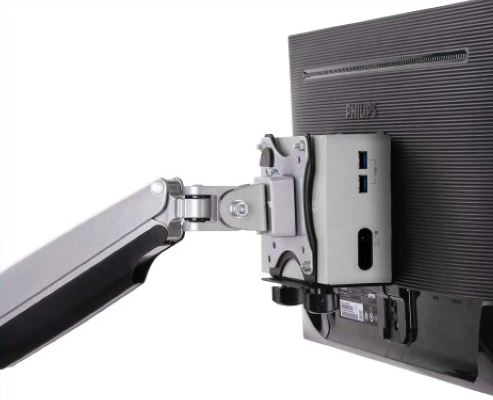 Mount Plus MP-CPB-1 Thin Client | Mac mini | Intel NUC | Game Console | VESA Mount to Save Space by Mounting Thin Client PC to Back of Monitor, Small