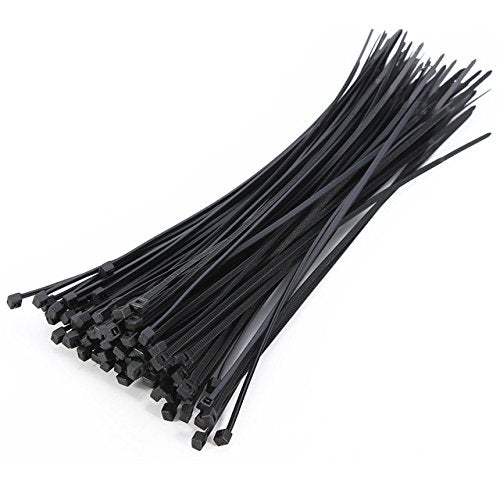 SYD CHEN 6 Inch Black Zip Ties (100 Pieces), 40lb Strength, Nylon Cable Wire Ties