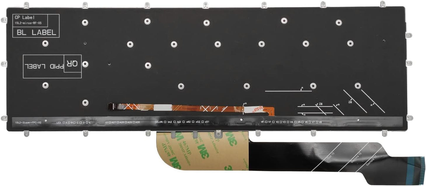 PAEBAI+ Replacement Laptop Keyboard Blue Backlight for Dell Inspiron 3579 3583 3779 5565 5567 5570 5575 5587 7566 7567 7577 7588 5765 5767 5770 5775