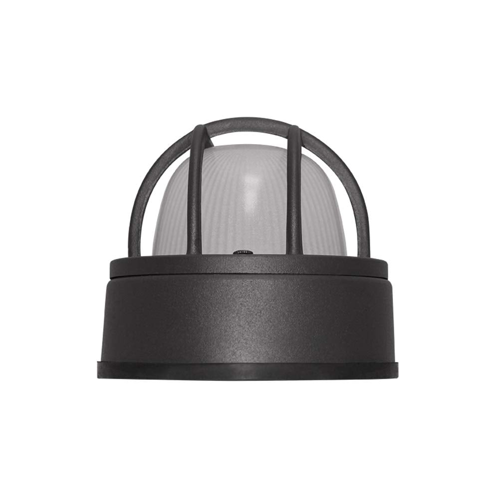 Euri Lighting EOL-WL13BK-2050e Aluminum Housing, Bulkhead Outdoor Integrated LED Wall Light, Wet Rated, 6.2 Watts, 434 Lumens, 5000K Cool White