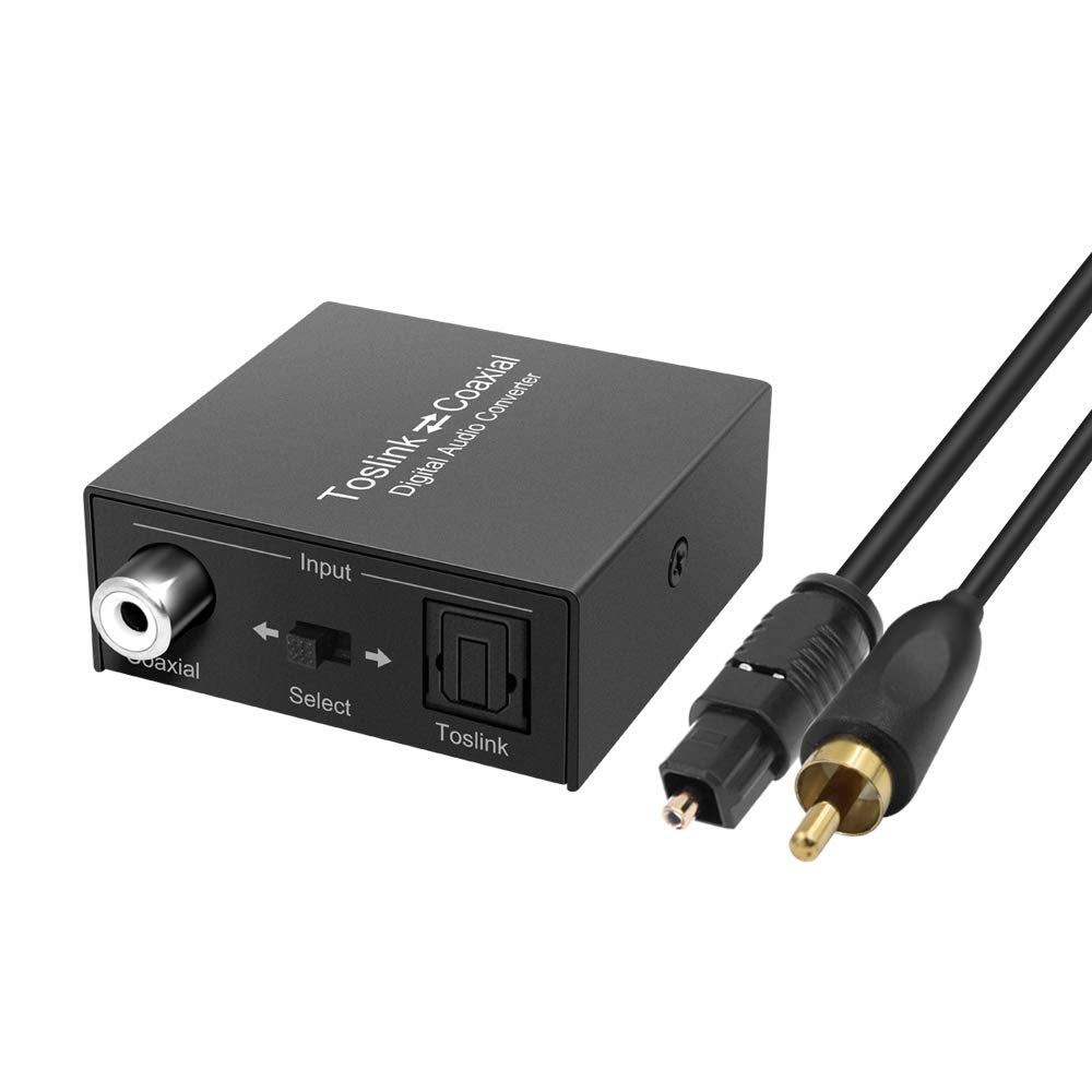 Bi-Directional Coax Digital Audio Adapter - Coax to Optical or Optical to Coaxial Converter
