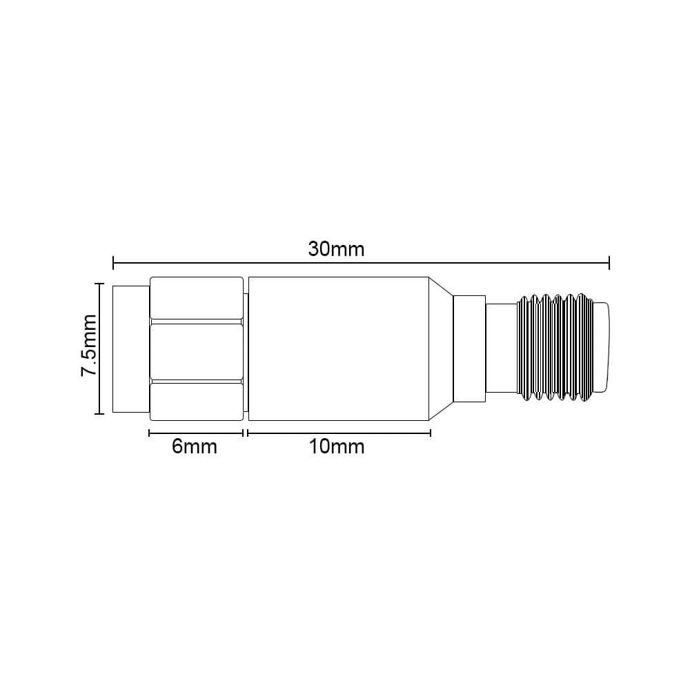 BECEN 2 Watt 20DB Fixed Attenuator - SMA Connector DC to 6Ghz 50Ohm