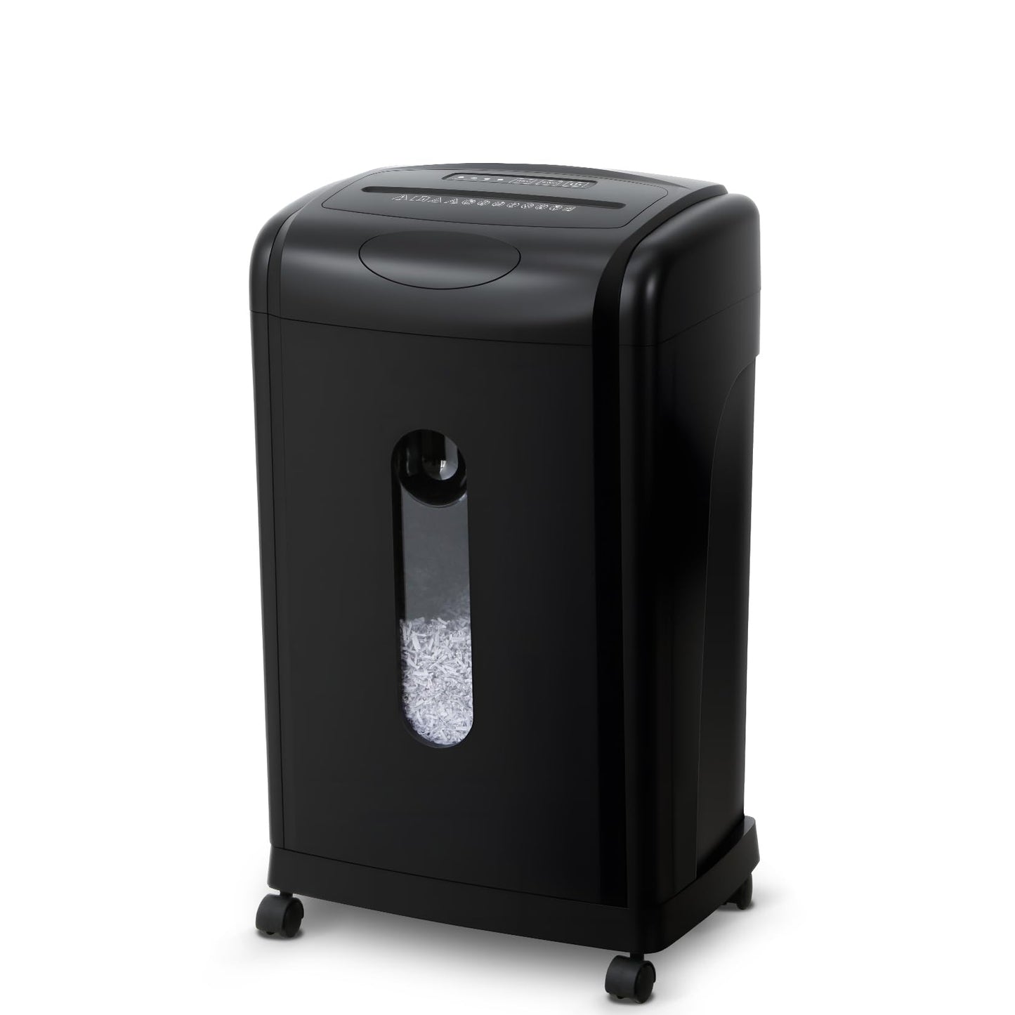 Low Noise 48dB Paper Shredder for Home, 10-Sheet Micro Cut, P-5 High Security, CD/Credit Card Shredder, 7.9 Gallons Wastebasket, Black