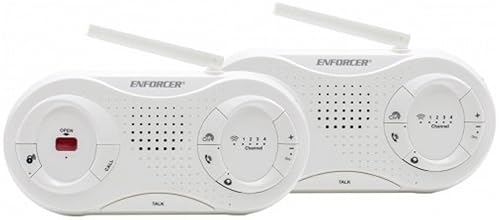 Seco-Larm DP-T100-2Q ENFORCER Wireless Intercom Starter Kit, Range Up to 1000ft (300m), 4 Selectable Channels, Connect Up to 16 Wireless Intercoms