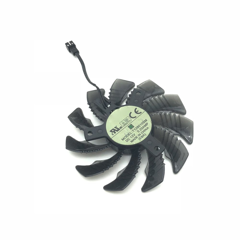 2pcs/lot T128010SM 75mm DC 12V 0.20A Graphics Card Fan Replacement for GIGABYTE Video Cards Cooling (1pcs (2pin))