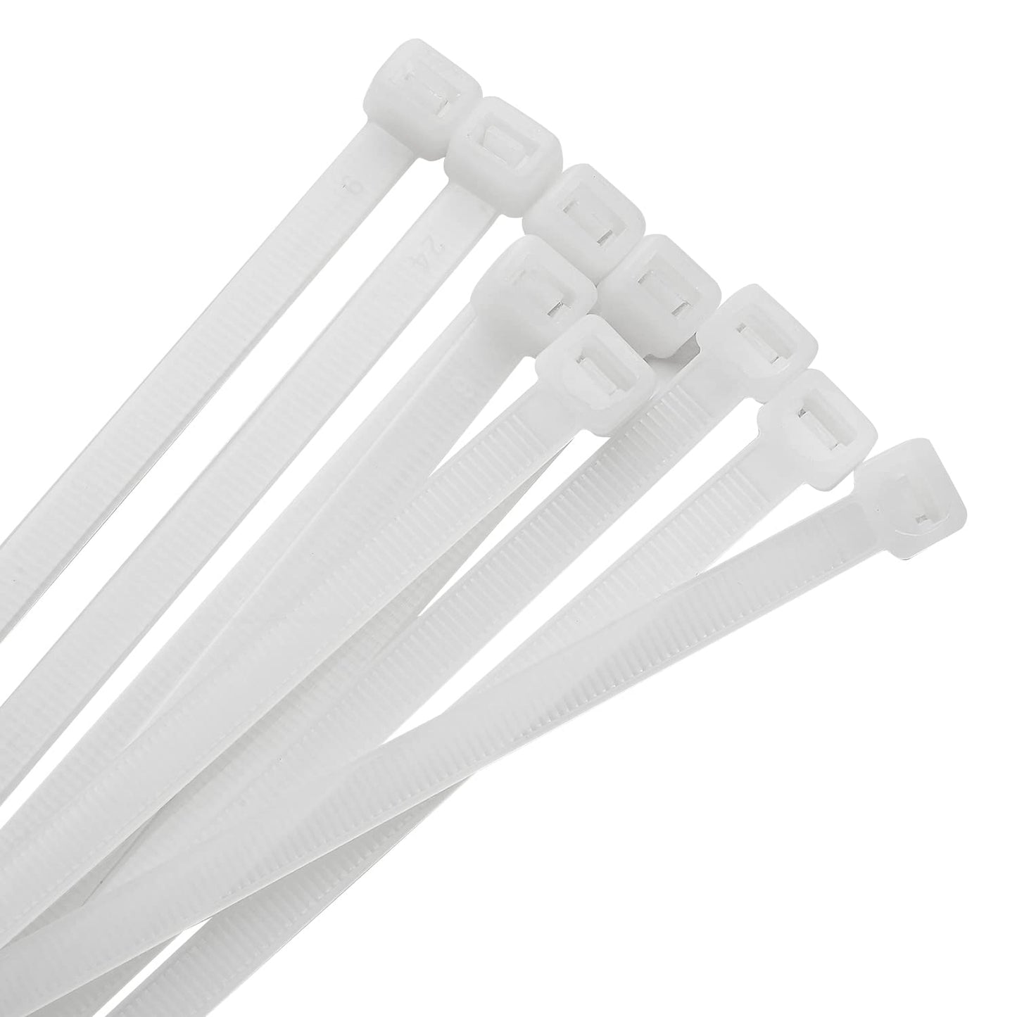 Clear Zip Ties 8 Inch Heavy Duty White 50 lb UV Resistant Cable Wire Wraps for Home Garden Office Garage Travel Craft Outdoor Indoor Use 1000 Pack