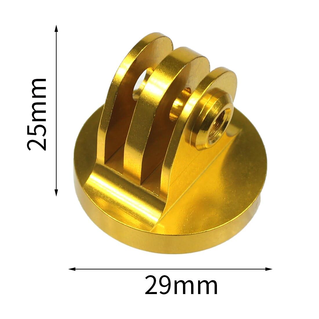 NovelGoal CNC Aluminium Small Tripod Mount Adapter with Thread Screw for HD Hero 13 9 8 7 6 5 4 Session 2 3 Action Cameras (Yellow Adapter)