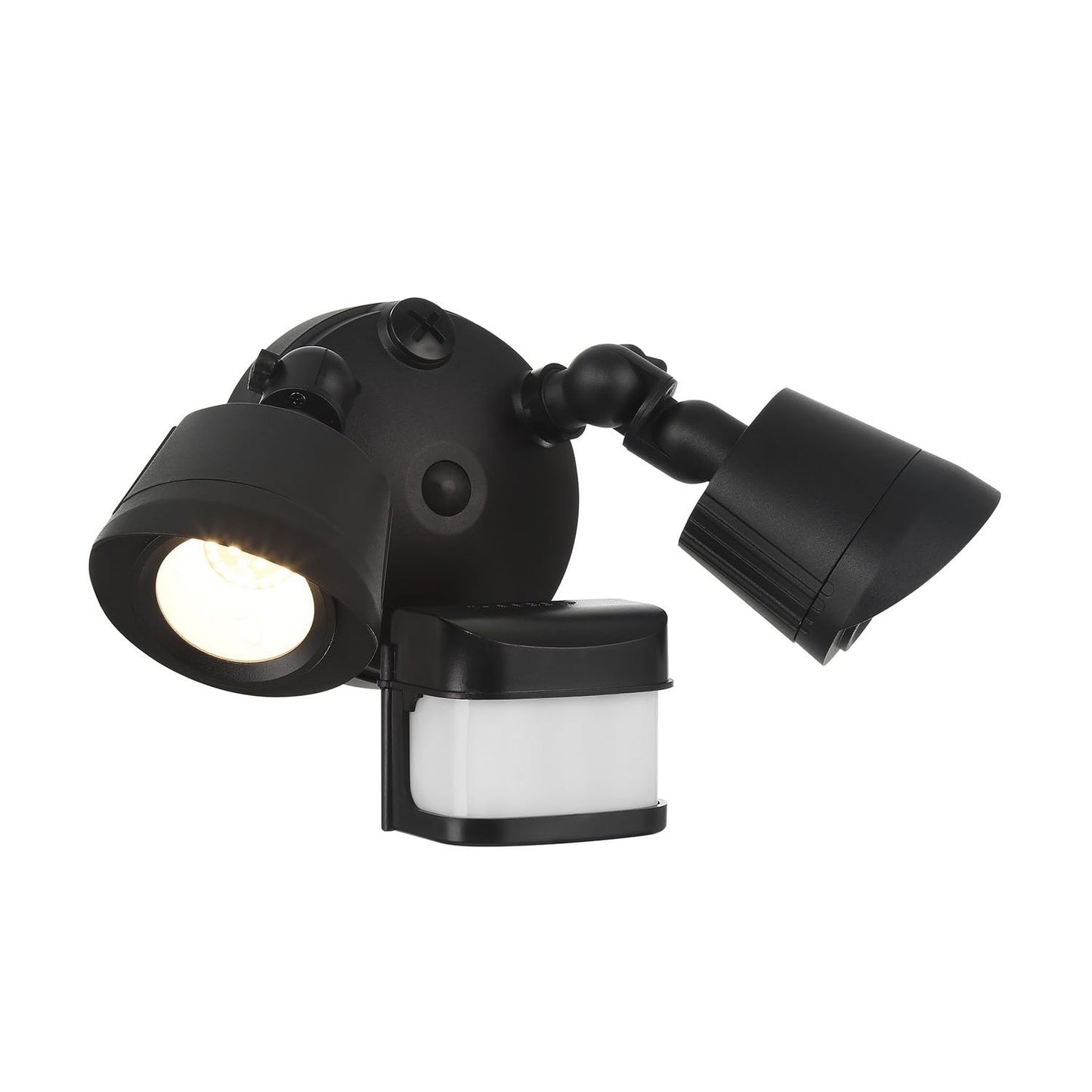 Savoy House 22-Watt Equivalent 1500 Lumen Black Motion Sensing Integrated LED Double Flood Light 4-FLOOD-MS-A2-3000K-BK
