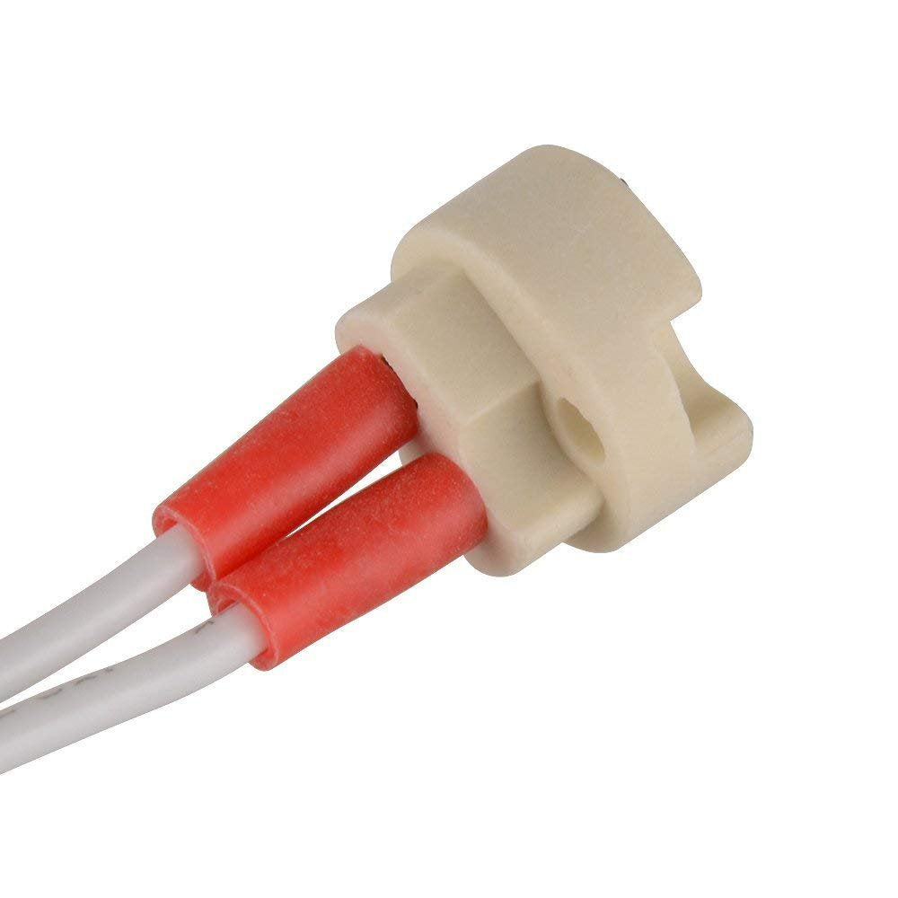 (Pack of 10) Mini Bi-Pin Socket up to 75 Watts Ceramic Body for LED Halogen Light Bulbs with Base GU5.3, G4, MR11, MR16