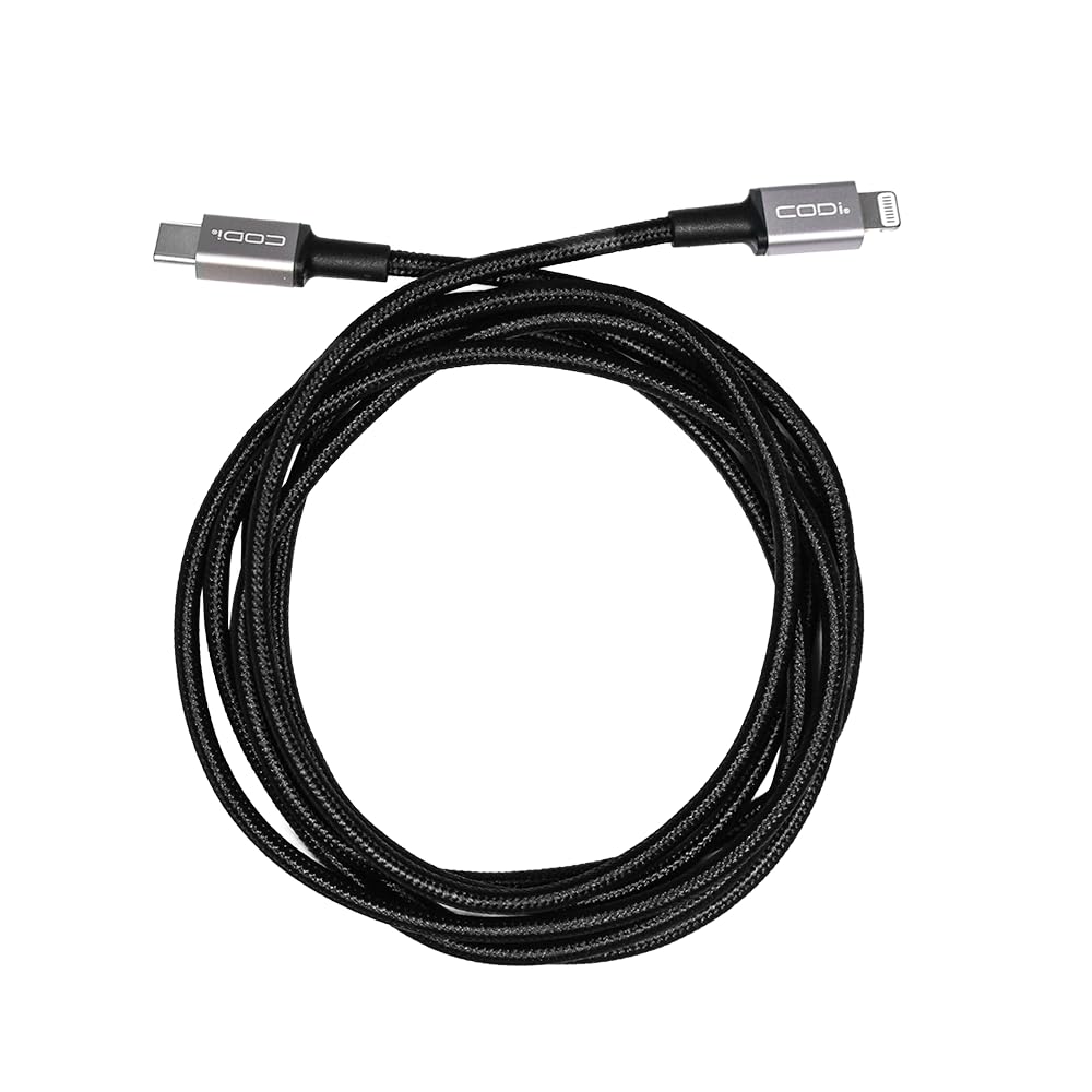 CODi A01072 6 ft. Lightning Cable Black