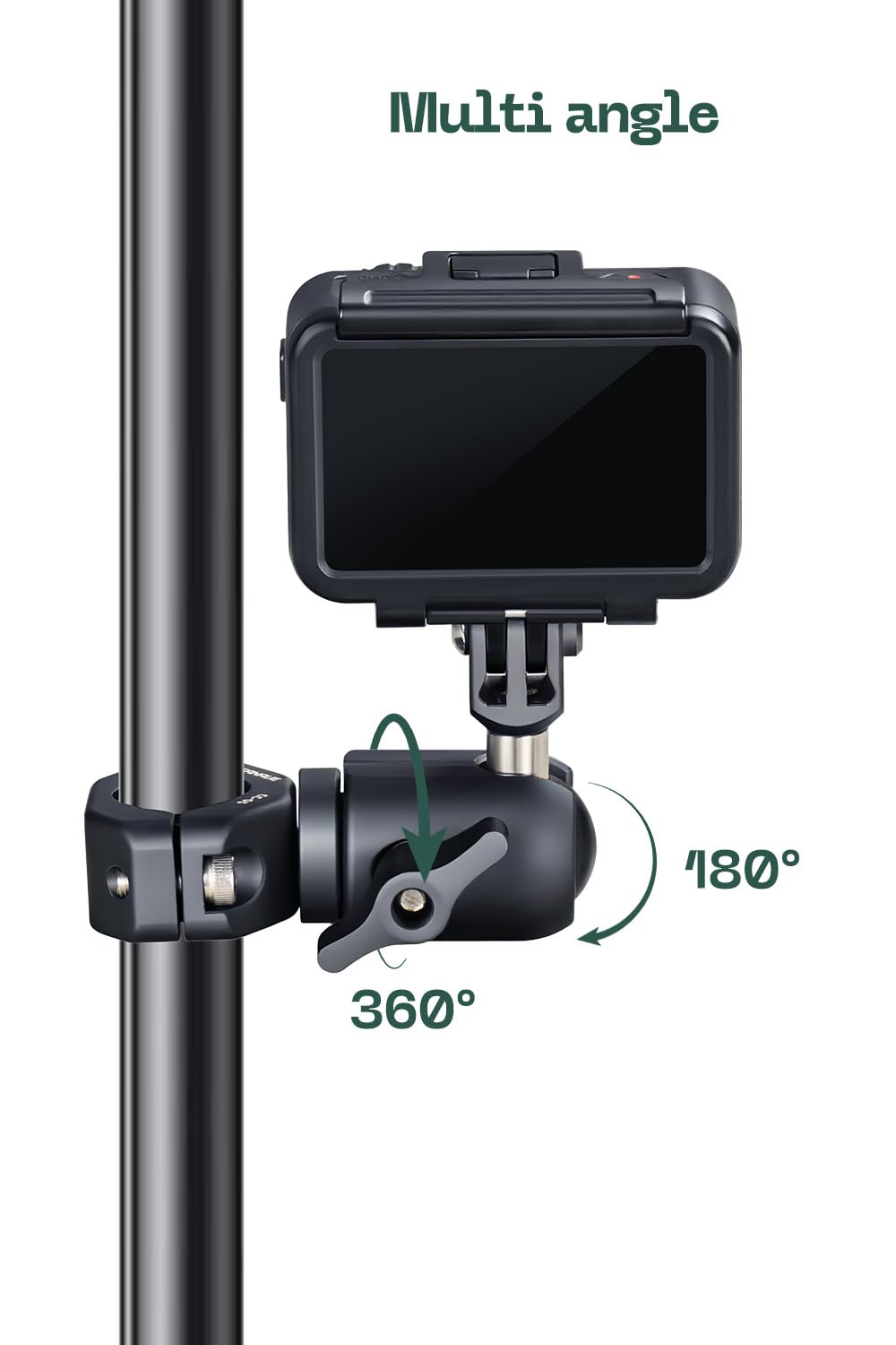 FANAUE Action Camera Universal Ball Adapter with Handlebar Clamp Mount U-Bolt Base,B Size 1" Ball Compatible Gopro Hero Series/AKASO/DJI/Action Camera