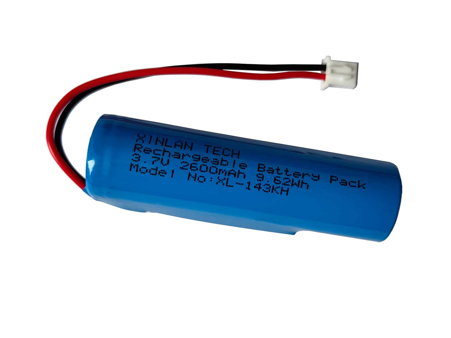 XINLANTECH 3.7V 2600mAh 18650 Rechargeable Li-ion Battery with Jst XH2.54/2P Connector Plug Wires for DIY Electronics, Toys, Lighting,Bluetooth…