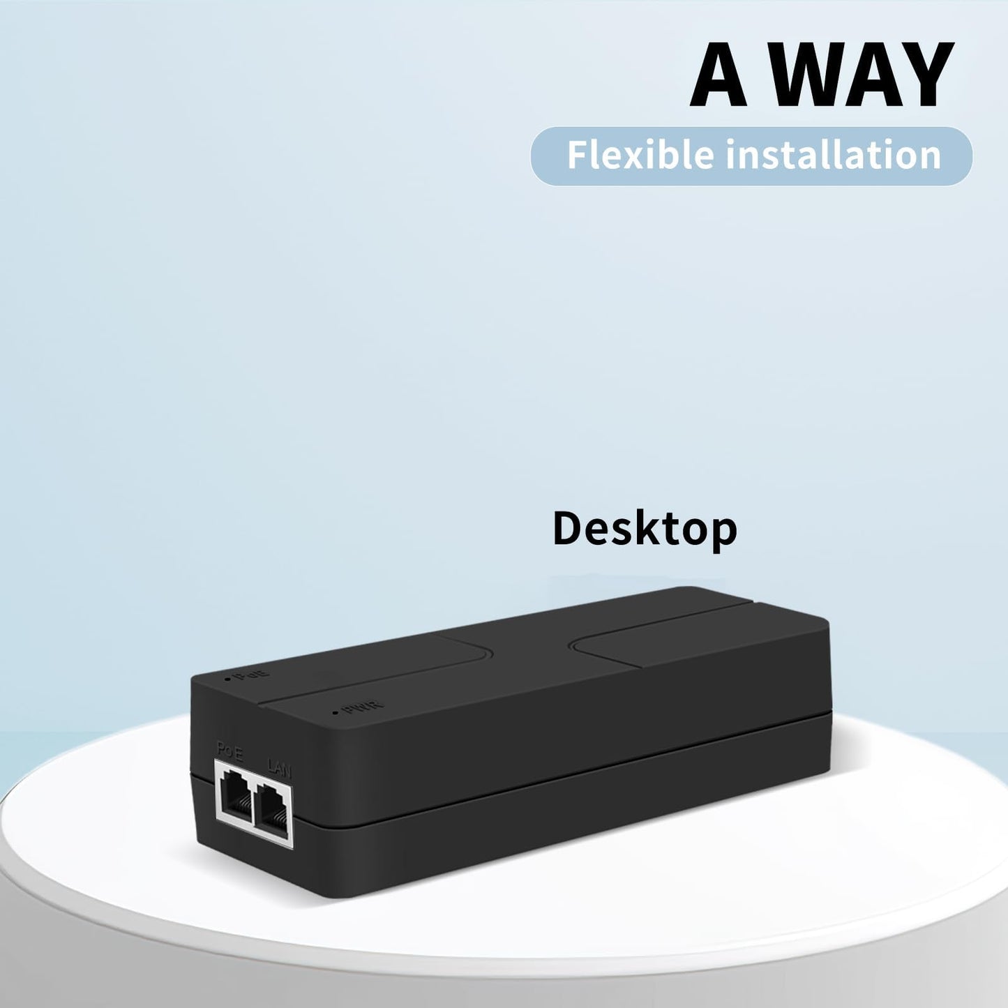 PoE Injector Up to 30w Power Supply, 2.5 Gigabit PoE Adapter for IP Cameras and VoIP Phones Network Distance Up to 328 ft. PoE Power Supply IEEE