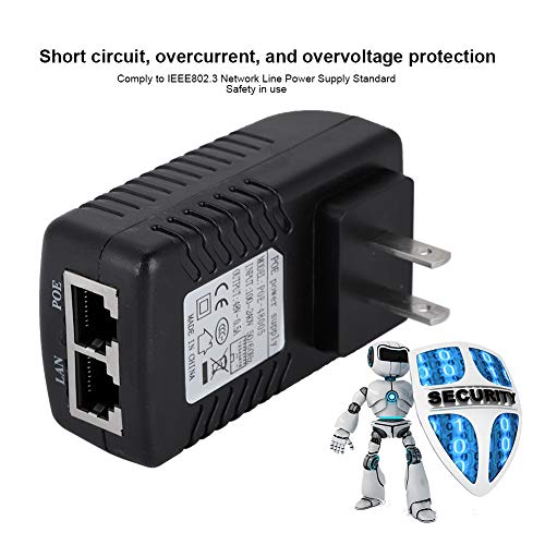 Sonew 48V/0.5A POE Power Supply Injector Ethernet Adapter PoE Wall Plug Injector for IP Voip Phones, Cameras and More(US Plug)