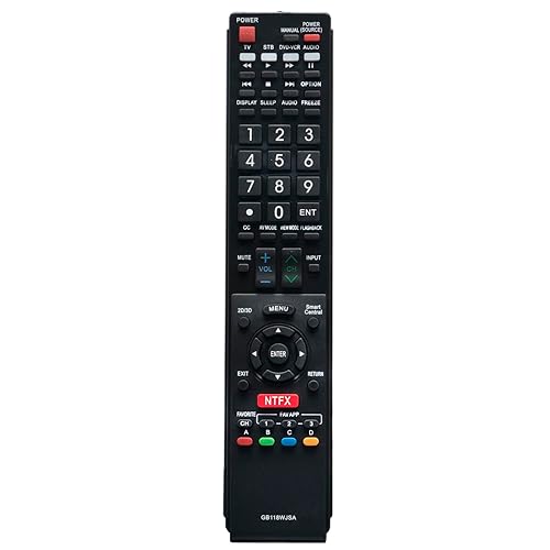 GB118WJSA Replacd Remote Control fit for Sharp TV LC-70LE660U LC-70C6600U LC-60LE660U LC-60C6600U LC-80LE661U LC-70EQ30U LC-70LE661U LC-60EQ30U