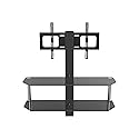 AVF Steel and Glass Stand with TV Mount for TVs up to 65" in Black/Chrome
