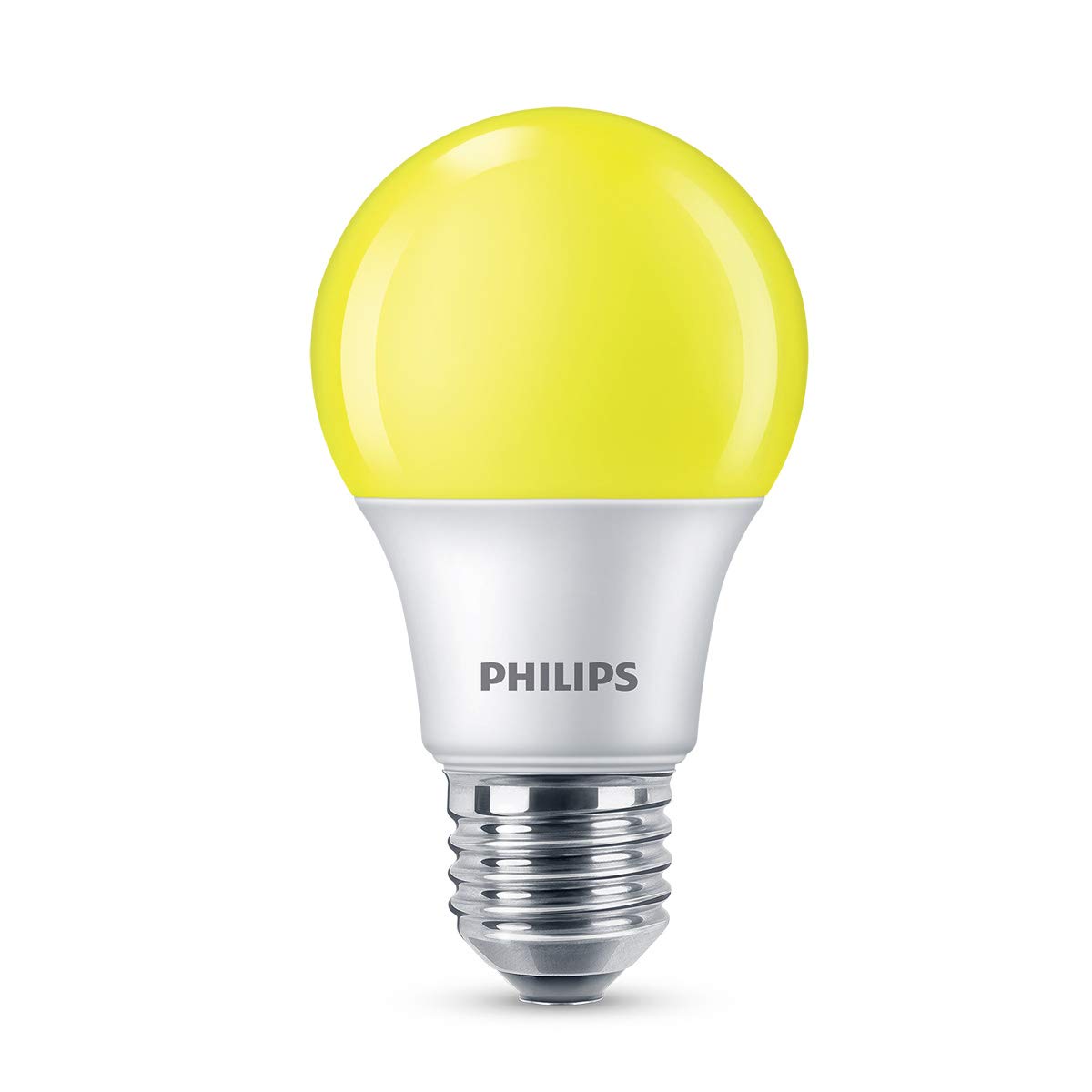 Philips 60 Watt Equivalent Yellow A19 Medium Base LED 8 Watt Equivalent Light Bulb for Insect Repellant