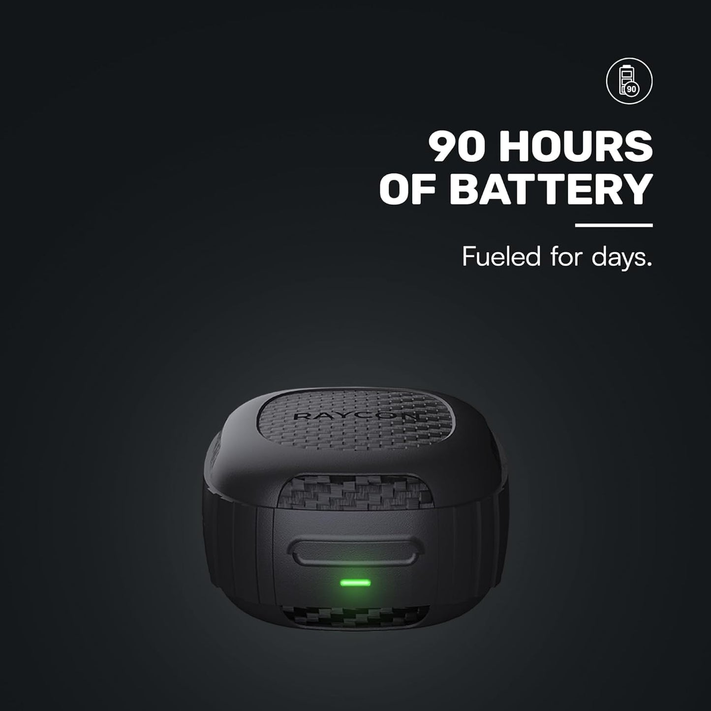 Raycon Impact Earbuds Military-Grade Impact Resistant, IP67 Bluetooth Earbuds with Stereo Sound, 90 Hours of Battery Life, Active Noise Cancellation