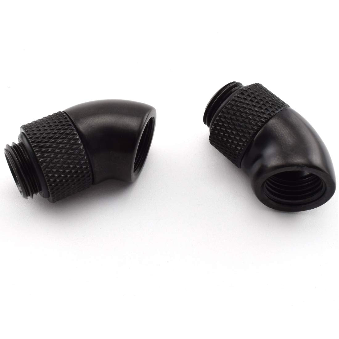SDTC Tech 4-Pack G1/4" Male to Female 45° Rotary Fitting Extender Elbow Connector for PC Water Cooling System