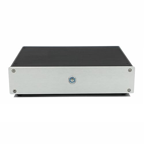 Dual AD1865R NOS DAC R2R HiFi Audio Decoder Converter with Balanced XLR Output, Coaxial Input for Home Stereo System (Silver)