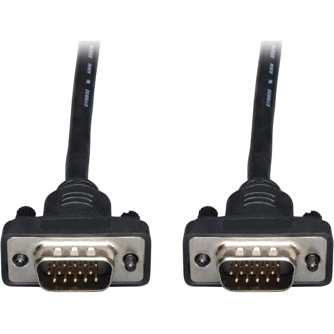 TRIPP LITE P502-050-SM Low Profile VGA RGB M/M 50-Feet Coaxial Monitor Cable, Black