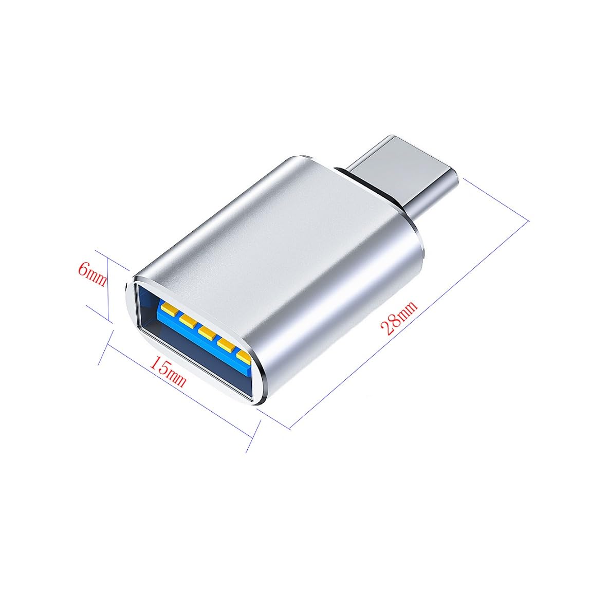 USB C to USB3.0 Female Adapter, USB C Adapter (2 Pack), Type C to USB, 5Gbps high-Speed Data