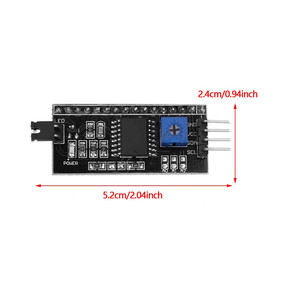 YWBL-WH Board IIC/I2C Interface 5V Converter Module for 1602 LCD, Electronic Components