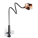 Tryone Gooseneck Phone Holder Hands-Free for Phone Viewing Or Recording, Adjustable Stable Metal Cell Stand Mount for Desk Table Bed, Soporte para