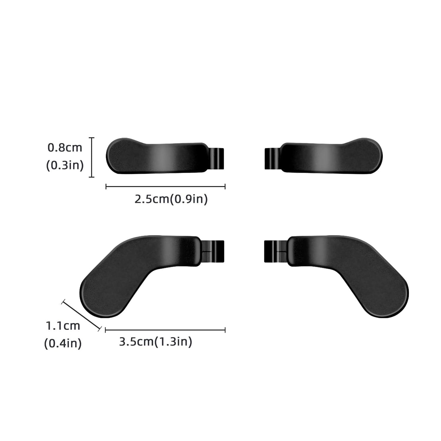 Metal Stainless Steel Paddles Trigger Replacement Parts Accessories Kits Metal Paddles for Xbox Elite/Xbox Elite 2 Controller (Black)