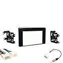 Harmony Audio HA-701761 Compatible Toyota Corolla 2017-2019 Double DIN Stereo Harness Radio Install Dash Kit, Black, Minimalist Style