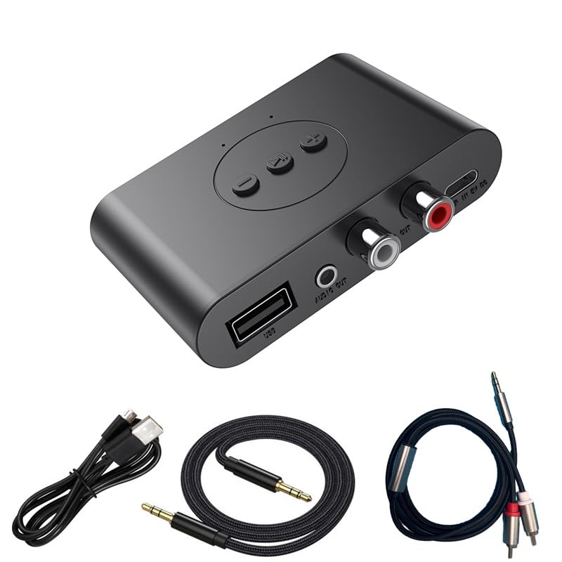 Bluetooth Audio Receiver Adapter V5.4 Bluetooth Adapter for Audio,Supports USB Flash Disk, for Smartphone Tablet Car Speaker Wireless Headset etc