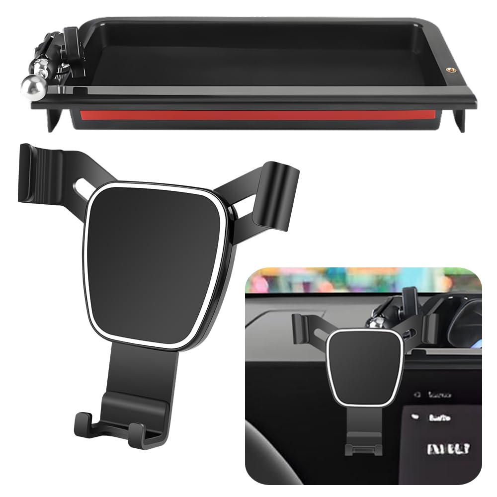LUNQIN Car Phone Holder Center Console Organizer for Kia K4 2025 2026 Auto Accessories Navigation Bracket Interior Decoration Screen Dash Board Mobile