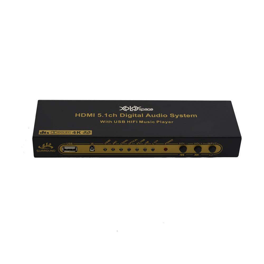 XOLORspace DU50 HDMI/ARC/COAXIAL/Optical/USB to 5.1 Audio decoder System with Remote Control