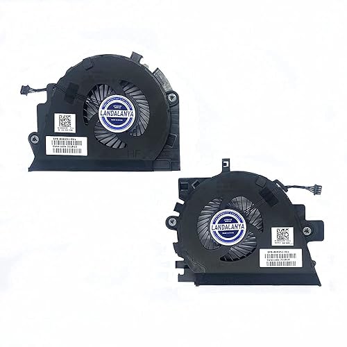 Landalanya Replacement New CPU & GPU Cooling Fan for HP Zbook 15-G3 Series Laptop 848251-001 848252-001 DC28000GVF0 DC28000GXF0 DC 5V 0.5A