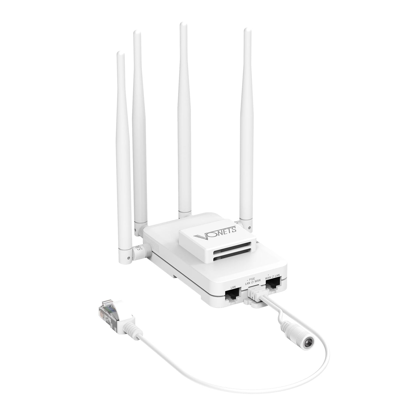Vonets 1800Mbps WiFi to Ethernet Adapter 5.8GHz Wireless Bridge, 2-Port Gigabit PoE Compatible, WiFi Bridge for 4K Streaming/Gaming/Smart TV
