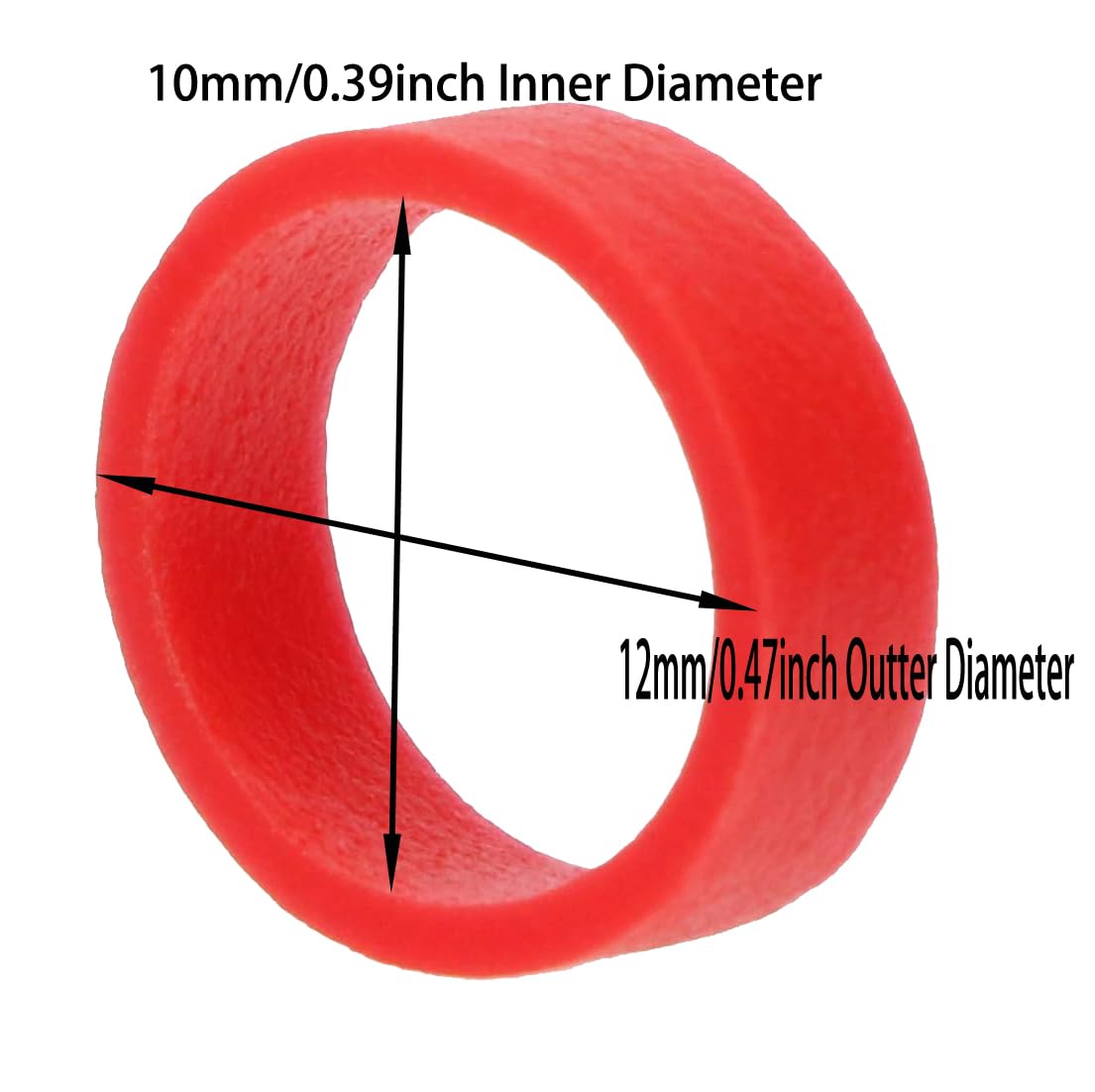 ONLYKXY 250 Pieces Red Silicone Cable Ties Data Lines Silicone Cord Ties Reusable Rubber Rings Power Cable Tie Straps Elasticity Coil Ring Rubber